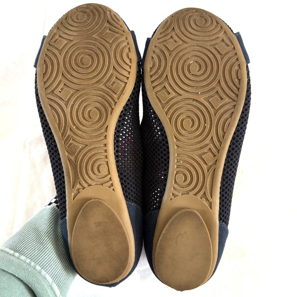 Dr. Scholl's Memory Foam Mesh Ballet Flats Navy Blue Comfort Slip On Casual Sz 9 - Picture 6 of 7
